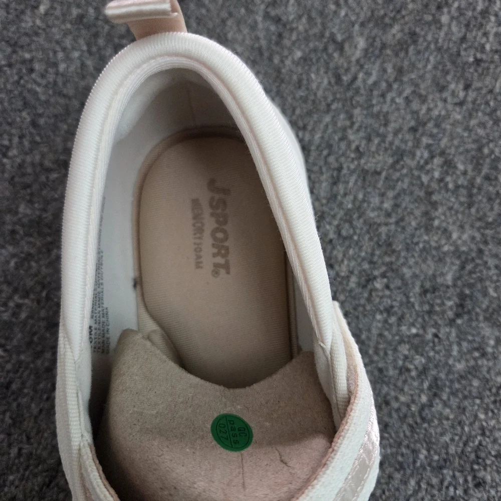 JSport Elegant Cream Mary Jane Flats In Size 10 New With Box - Picture 5 of 12